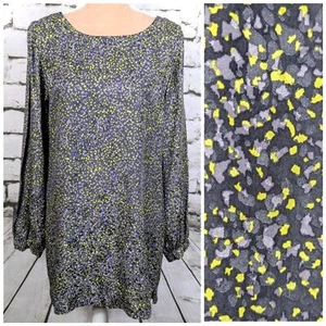 ELIZABETH AND JAMES 100% Silk Split-Sleeve Speckled Mini Dress or Tunic Size 6 - Picture 1 of 8