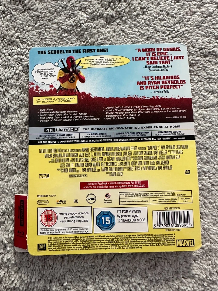 Deadpool 2 Blu-ray Steelbook (J-card Only) - Image 1 of 1