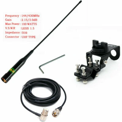 Antena de radio de doble banda Nagoya NL-R2 VHF/UHF 144/430 MHz cable base clip 5M Foto 1 de 4