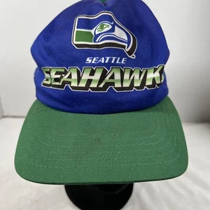 Cappello vintage Seattle Seahawks NFL berretto camionista maglia snapback made in USA - Foto 1 di 11