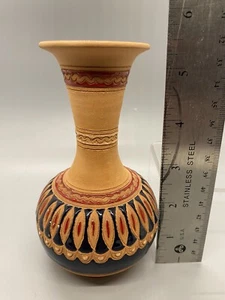 Vintage Keramik Rhodos Griechenland Vase Emaille auf Ton 100% Handarbeit von Bonis. - Bild 1 von 10