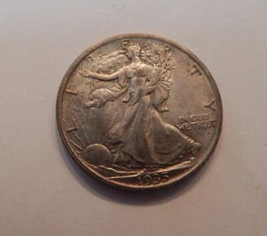 1935 Walking Liberty Half Dollar Original XF to Almost Uncirculated Coin - Picture 1 of 2