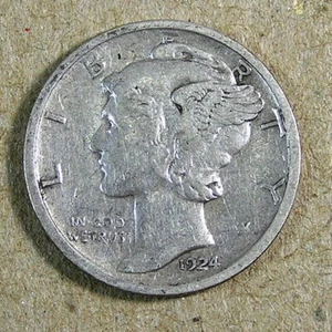 1924 D Mercury Dime, Combined Shipping, - Foto 1 di 2