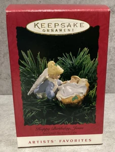 Hallmark 1994 Andenken Ornament Happy Birthday Jesus Krippe Clip On - Bild 1 von 2