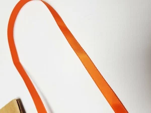 20 yd Orange SATIN RIBBON 1/4" great quality made in USA-craft sew, bows favors - Picture 1 of 2