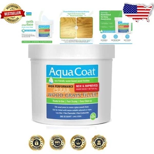 Fast-Drying Clear Wood Grain Filler Gel for Smooth Finishing - Quart Size - Picture 1 of 10