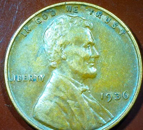 U.S.-1936 "P" WHEATBACK CENT "LAMINATION ERROR" Cover