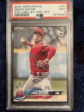 2018 Topps Shohei Ohtani Vintage Stock Numbered To 99 Psa 9 Only 5 Higher Rookie