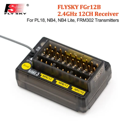 FLYSKY FGr12B 2.4GHz 12CH Receiver PWM PPM Ibus For AFHDS3 Transmitters Y6P0 - Image 1 of 4