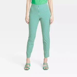 Pantalones al tobillo ajustados con cremallera lateral de tiro alto para mujer A New Day 2R Geo print LB2 - Imagen 1 de 3