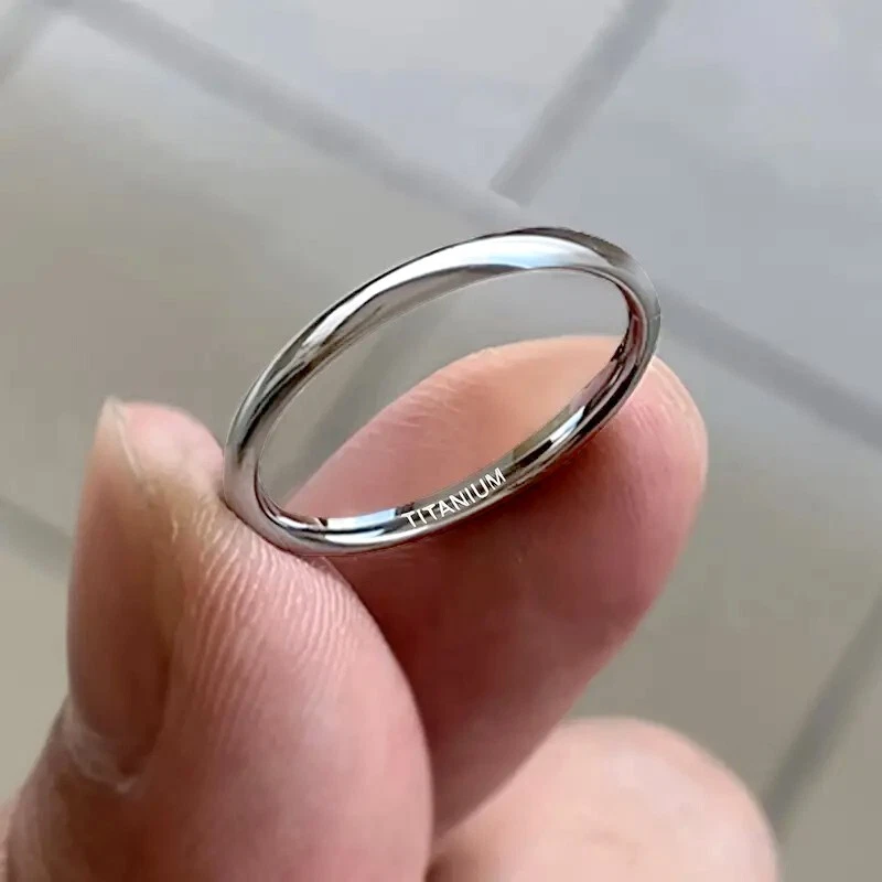 TITAN *** Schlichter Ring Vorsteckring Beisteckring Bandring 2 mm - Bild 1 von 4