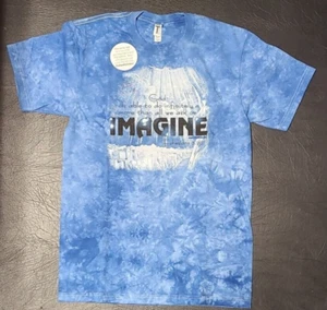 Small Unisex Wise Dyes Blue Tie Dyed Christian Tshirt Imagine Ephesians 3:20 - Picture 1 of 5