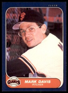 1986 Fleer Mark Davis . San Francisco Giants #537