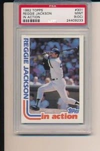 REGGIE JACKSON NEW YORK YANKEES 1982 TOPPS #301 PSA 9 OC MINT GRADED CARD - Picture 1 of 2