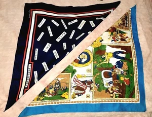 Bicentennial USA & Millicent Presidents scarf/bandana/cravat 21”X21” LOT of 2 - Bild 1 von 9