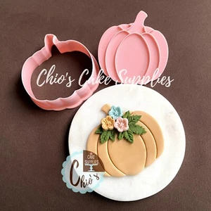 Kürbis / Jack-O'-Laterne Ausstecher mit Stempelset. Halloween Motiv - Bild 1 von 7