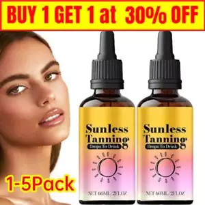 Sunless Tanning Drops To Drink, Drinkable Sunless Tanning Drops, Oral Drink 60ml - Picture 1 of 10