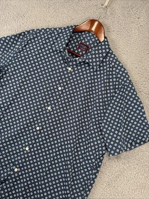 UNTUCKit Button Up Shirt Mens XL Floral Geometric Performance Short Sleeve - Image 1 of 4