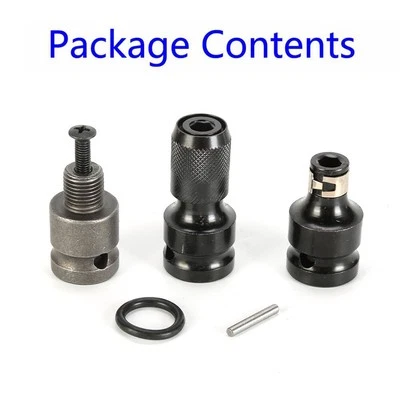 Hex Drill Chuck Hex Socket Adapter Quick Release Converter Steel 1/2 Inch 3pcs - Image 1 of 4