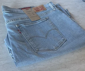 Levi's Red Tag Shaping Bermuda Light Blue Denim Short Stretch Double Duty Sz 20W - Picture 1 of 3