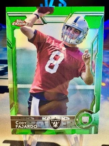 2015 Cody Fajardo Topps Chrome Green Refractor Rookie Card #199 Oakland Raiders - Picture 1 of 2