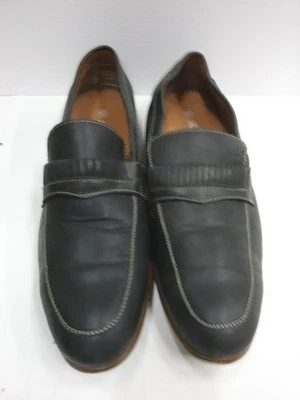 Ferro Aldo Shoes Mens Size 10 Black Loafers Slip On Moc Toe Contrast Stitch - Image 1 of 4