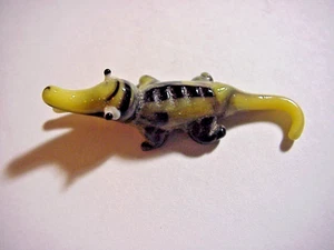 Vintage Made in Occupied Japan KUNSTGLAS 2 Zoll ALLIGATOR FIGUR - Bild 1 von 6
