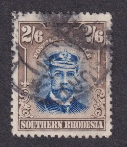 Southern Rhodesia KGV 1924 Admiral 2/6 SG13 Blue & Sepia VG to Fine used - Picture 1 of 2