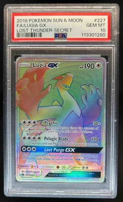 2018 Pokemon Sun & Moon Lost Thunder Lugia #227/214 PSA 10 - Image 1 of 2
