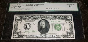 1928-B $20 FRN Dark Green Seal – St. Louis – Legacy 45 Rickey Collection - Picture 1 of 2
