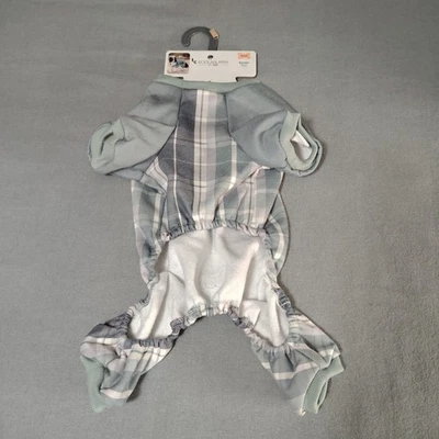 Koolaburra By Ugg Xander Dog Size Small Plaid Gray/White Pet Pajamas MSRP $24.99 - Image 1 of 4