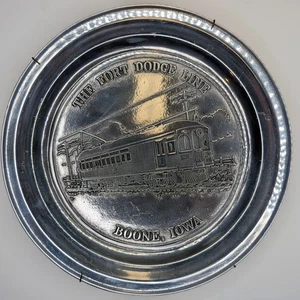 De colección Fort Dodge Line Boone Iowa Tren Trolley Wilton Peltre Placa de Recuerdo IA - Imagen 1 de 7