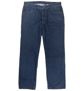 SOLO Jeans Dark Wash Mens Tag 36 Actual 35x30 Straight Leg Beautiful Condition - Picture 1 of 9