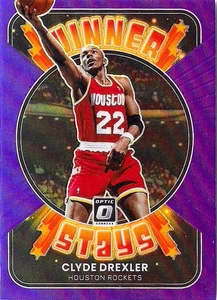 Clyde Drexler - HOU Rockets 2021-22 Panini Donruss Optic Winner Stays Purple - Picture 1 of 3