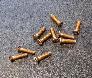 Messing Registrierkasse neu rot Messingschrauben 16 im Set - Bild 1 von 2