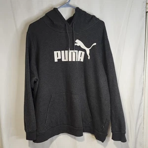 Puma Herren 2X grau Spellout Hoodie Pullover Sweatshirt sportlich Freizeitkleidung - Bild 1 von 7
