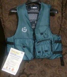 MTI Adventurewear Green Kayak Sailing Life Jacket Flotation Aid New Size Med/Lrg - Picture 1 of 10