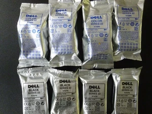 8 x Original Dell 22   / Tintenpatronen ( Black + Color ) - Bild 1 von 1