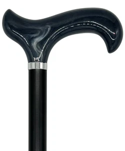Hoher verstellbarer edler Stock in grauem Horn 29" bis 39" - Bild 1 von 4