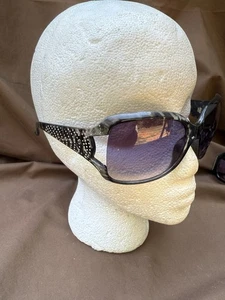 Gafas de sol negras vintage Y2K grandes redondas con lentes cuadradas caparazón de tortuga - Imagen 1 de 6
