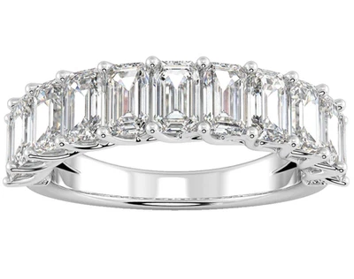14k White Gold 3.54 Ct Lab Grown Diamond Wedding Anniversary Dainty Ring - Image 1 of 4