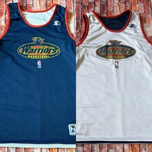 VTG 00's NBA GOLDEN STATE WARRIORS Starter Reversible Practice Jersey Size 2XL - Picture 1 of 14
