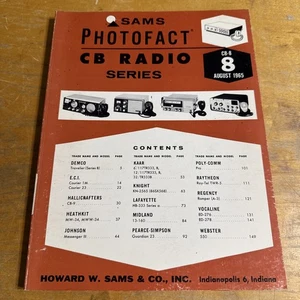 SAMS Photofact CB Radio Series Manual CB 8 August 1965 - Picture 1 of 1