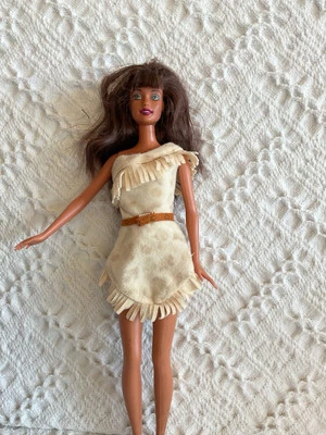 Vestido Original Disney Pocahontas Nativo Americano Índio Mattel 1995 SEM BONECA - Imagem 1 de 4