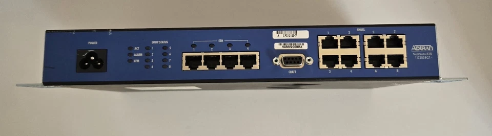 AdTran NetVanta 838T 8 Port Metro Network Ethernet Switch 1172838G1 (925) - Image 1 of 4
