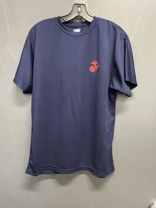 Tolles kurzärmliges Hemd American USMC Marines dunkelblau Größe L - Bild 1 von 6