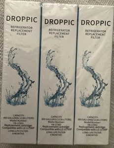 Refrigerator Water FILTER Replacement Droppic 3-Pack Fits LG LT700P ADQ36006101 - Picture 1 of 3