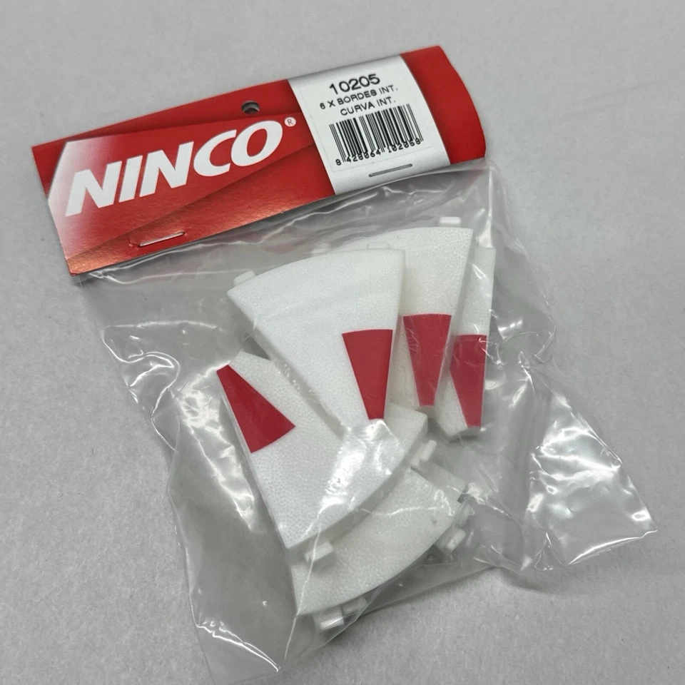 1 paquete NINCO #10205 interior 45 grados borde de cuña/berma, blanco y rojo (6 piezas) - NUEVO Foto 1 de 3