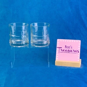 Anchor Hocking Klar Manchester Tartan Old Fashion Lowball Rock Brille Set 2 - Bild 1 von 7