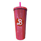 710M 24Oz Movie Barbie Studded Tumblerdrinking Cup With Straw Waterbottle Gift